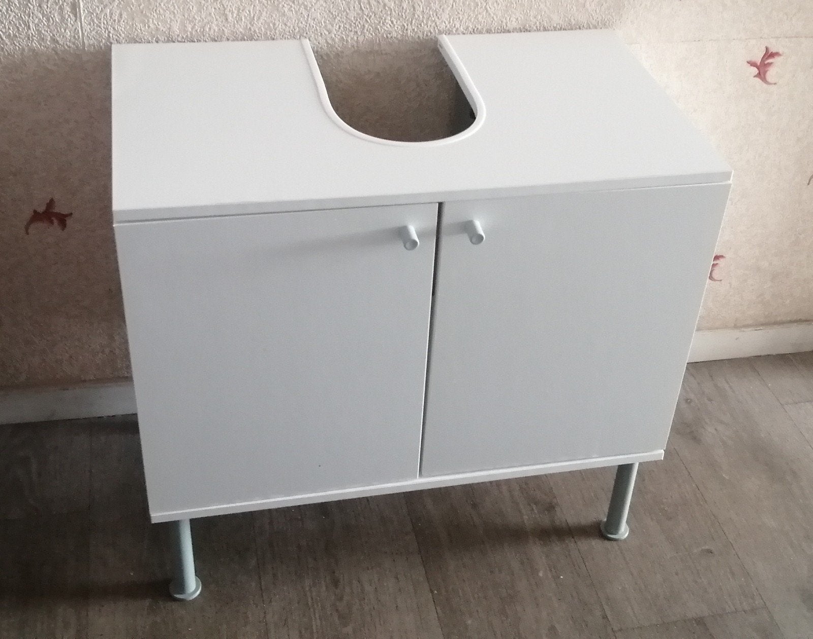 Witte Wastafelkast - 55x60.3x35.5cm, Huis en Inrichting, Badkamer | Badkamermeubels, Ophalen, Gebruikt, 50 tot 100 cm, Minder dan 100 cm