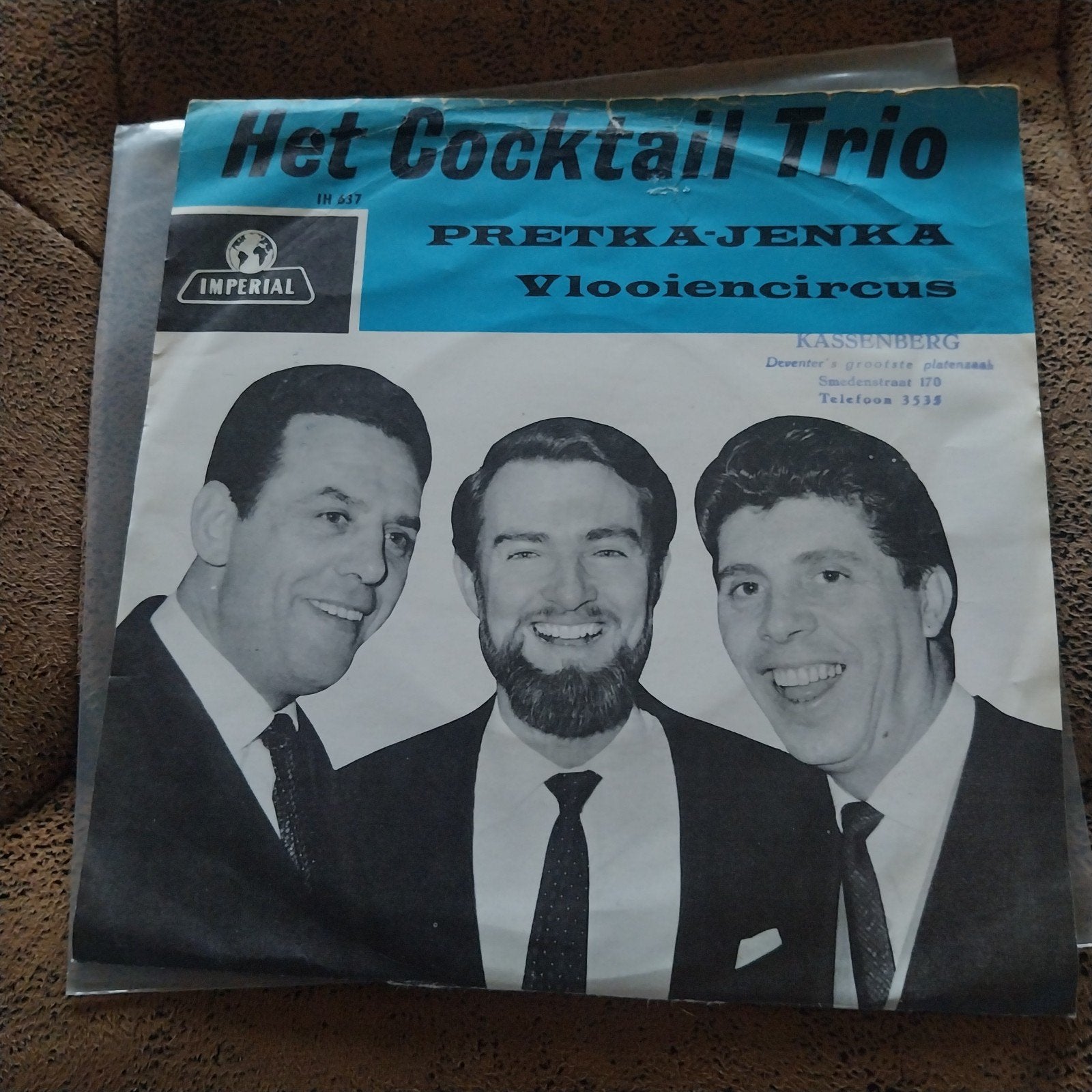 Het Cocktail Trio - Pretka-Jenka /Vlooiencircus (Vinyl Singl, Gebruikt, 7 inch, Ophalen of Verzenden, EP