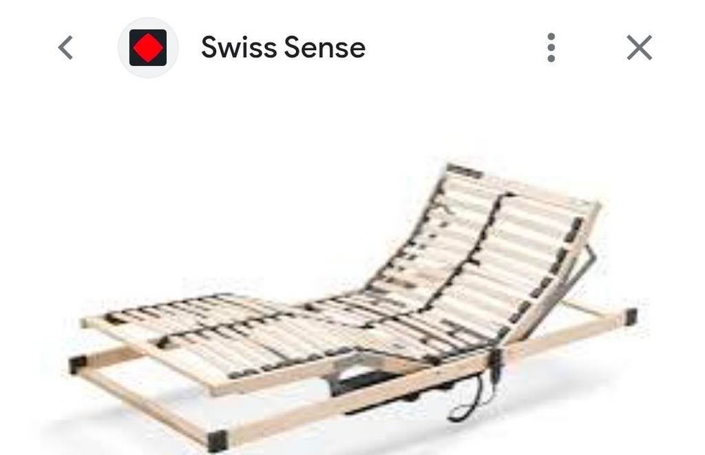 Elektrisch verstelbaar onderstel Swiss Sense bed, Ophalen, Verstelbaar, Tweepersoons, 80 cm