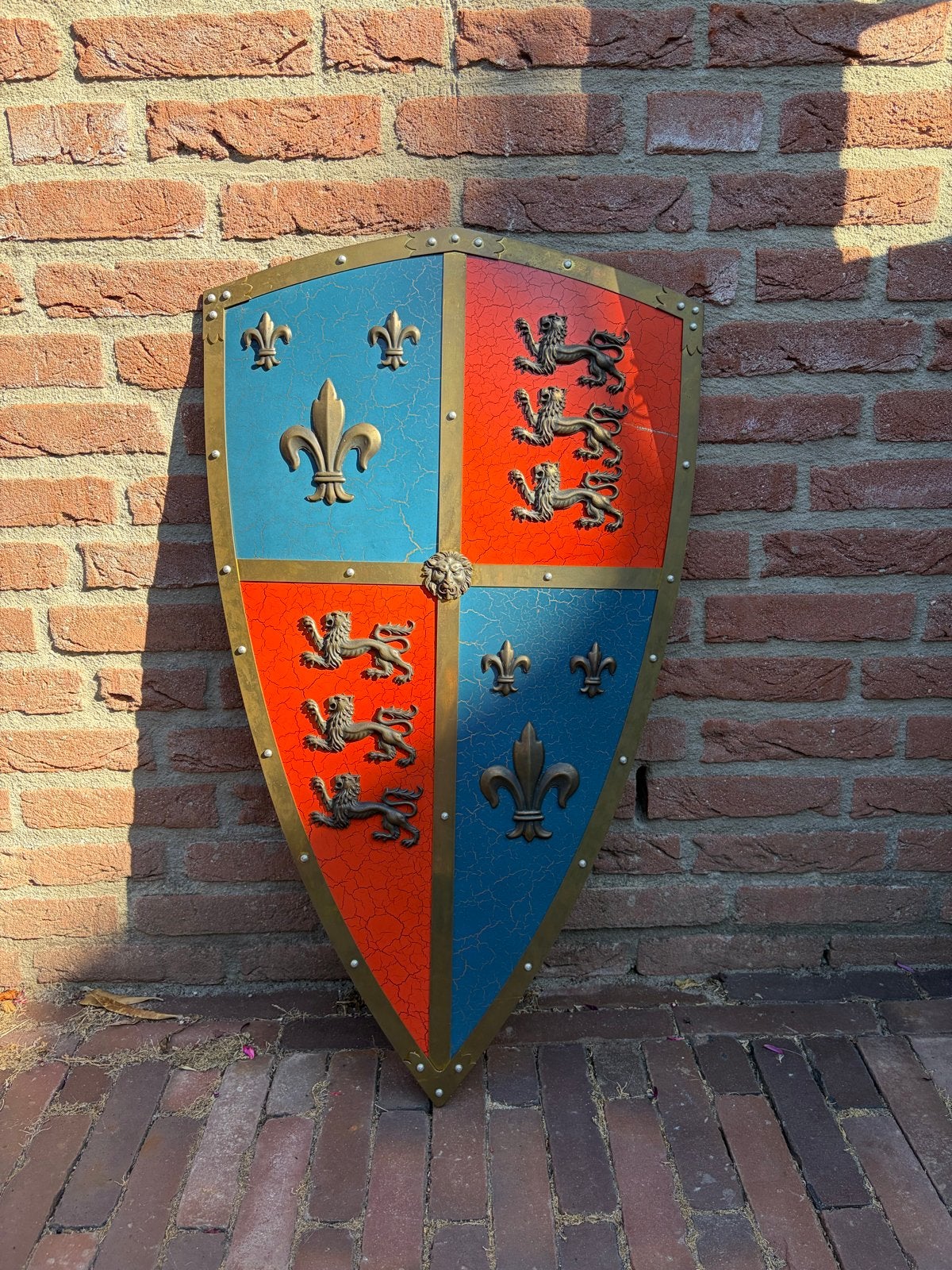 Decoratief Middeleeuws Schild Zwarte Prins - 80x40 cm, Antiek en Kunst, Ophalen of Verzenden