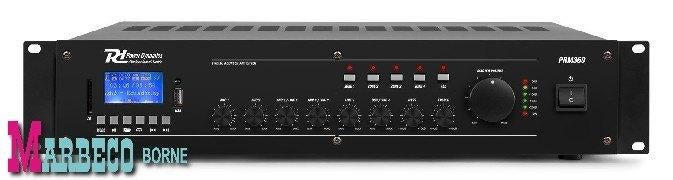Versterker, Matrix Amplifier 100Volt, 360watt 4-zone, BT,USB, Info@marbeco.nl, Power Dynamics, Nieuw, Overige instrumenten