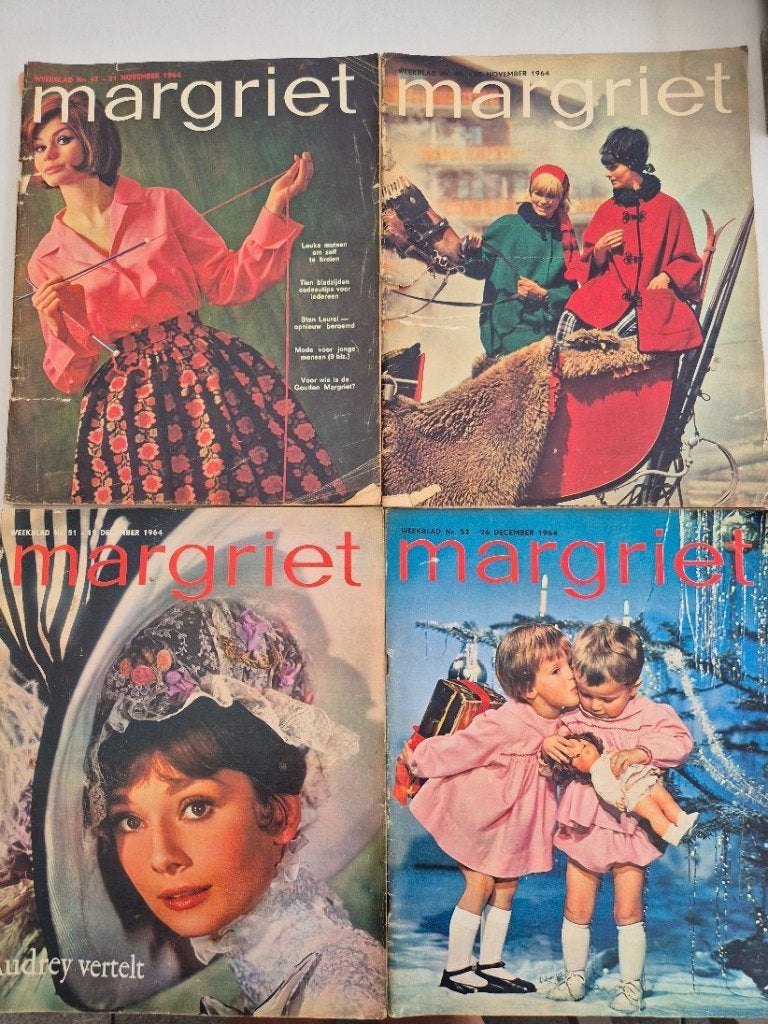 4x Vintage Margriet 1964, Ophalen of Verzenden, 1960 tot 1980, Tijdschrift