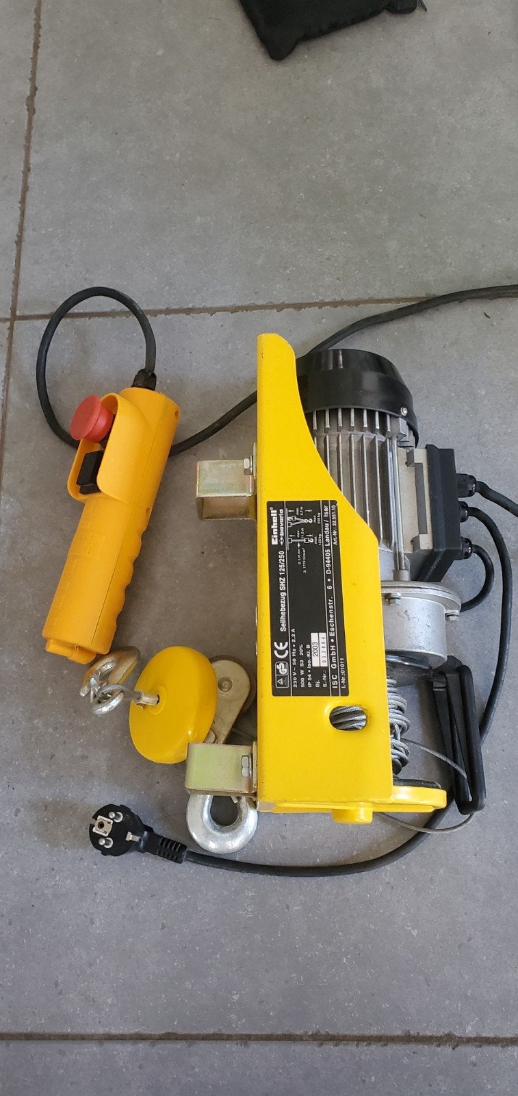 Takel elektrisch Einhell 125/250, Ophalen of Verzenden, Zo goed als nieuw, Elektrisch