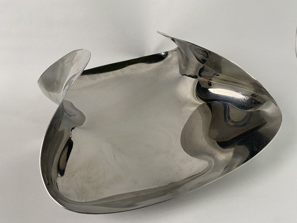 Alessi fruitschaal RVS – organische vorm – ca. 3527 cm, Ophalen, Zo goed als nieuw, Rond, Overige materialen