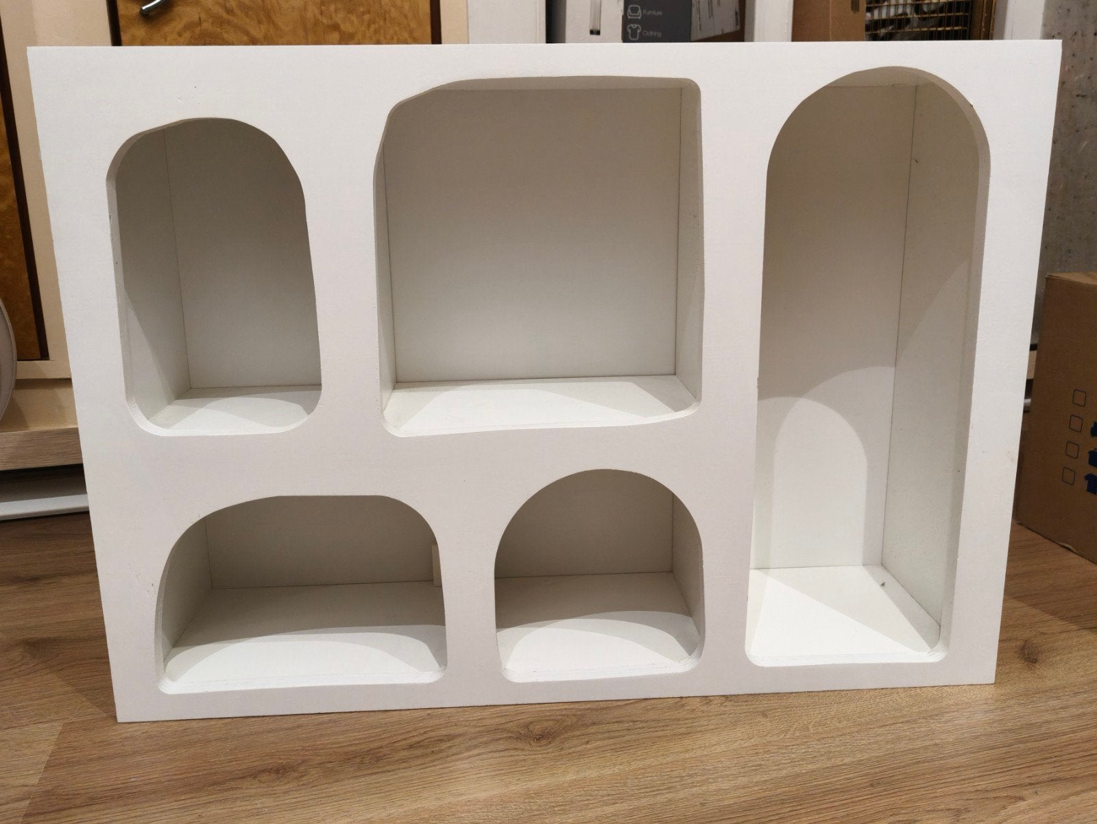 Dupe Woood Wit Decoratie kast, Huis en Inrichting, Ophalen, Gebruikt