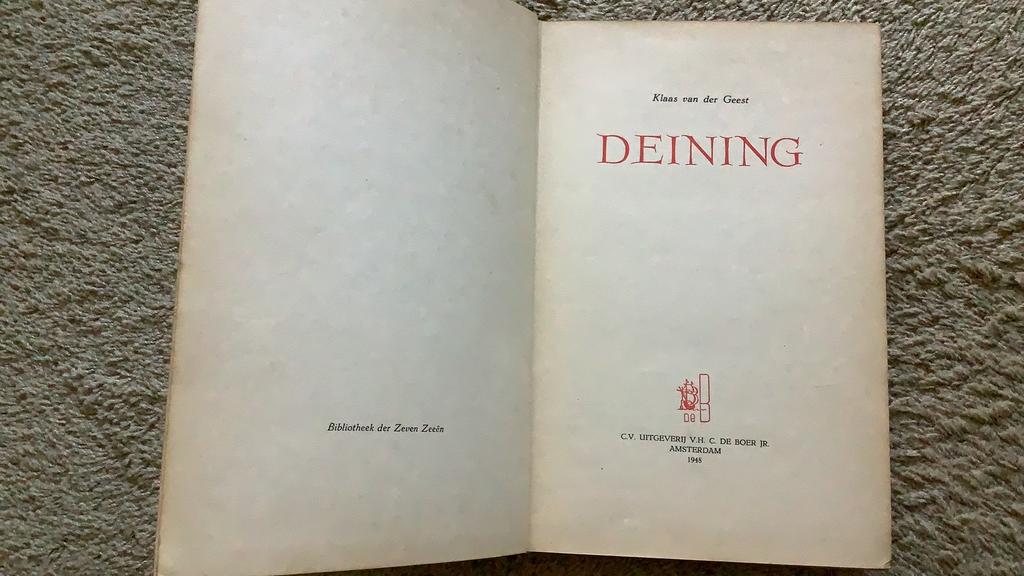 Deining, Klaas van der Geest. Een zeemansroman., Ophalen of Verzenden, Gelezen, Nederland