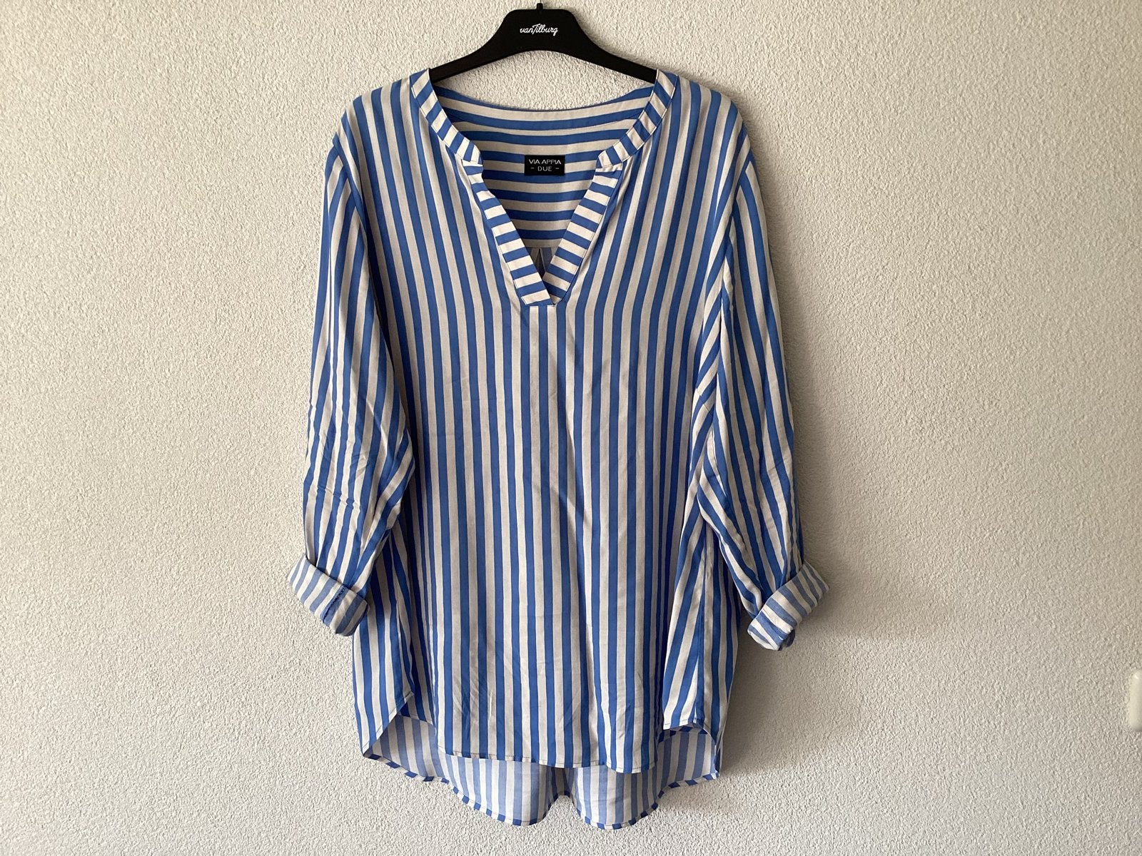 Via Appia Due gestreepte tuniek - Nieuw, Ophalen of Verzenden, Nieuw, Maat 46/48 (XL) of groter, Blauw