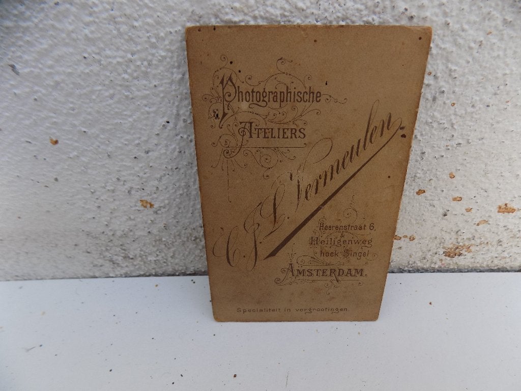 Oude foto reclame Amsterdam Heerenstraat Heiligenweg Singel, Ophalen of Verzenden, Gebruikt
