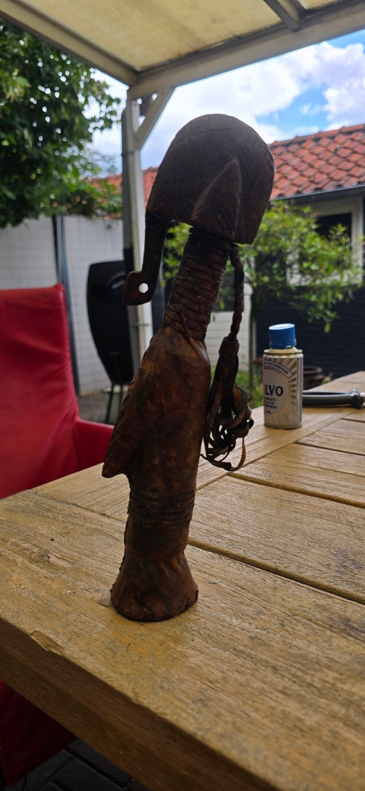 mossi Biiga vruchtbaarheid pop, Antiek en Kunst, Bruin, Afrika, Ophalen of Verzenden, 28 cm