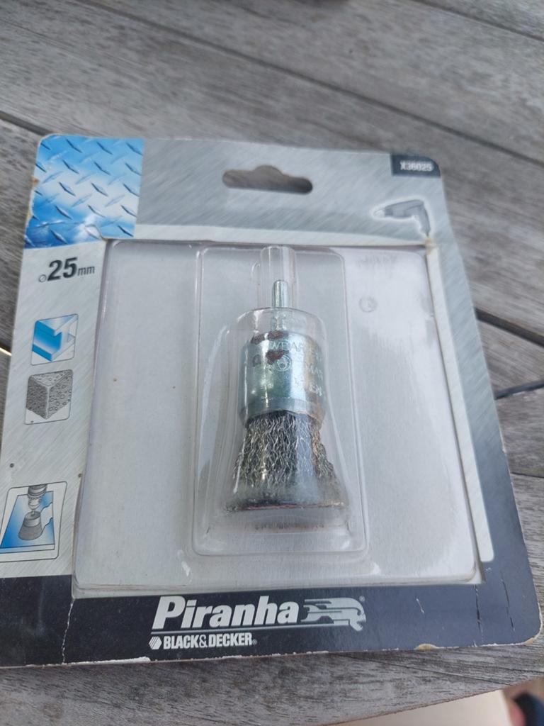 Piranha Black & Decker staalborstel 25mm, Ophalen of Verzenden, Nieuw