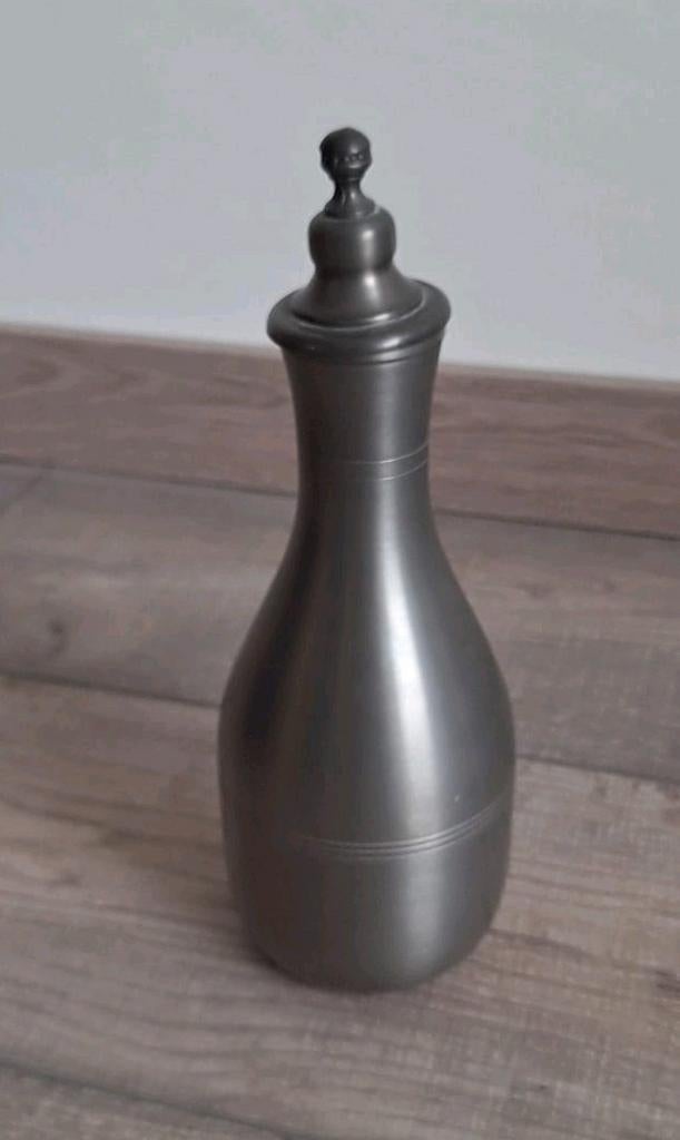 Vintage Tinnen Fles met Dop - Decoratief, Ophalen of Verzenden