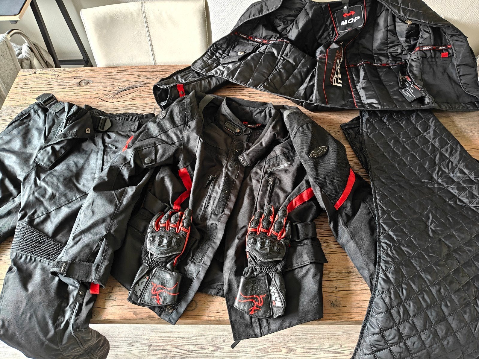 MQP Motorpak Textiel met Handschoenen, Jas | textiel, Heren, MQP, Ophalen of Verzenden