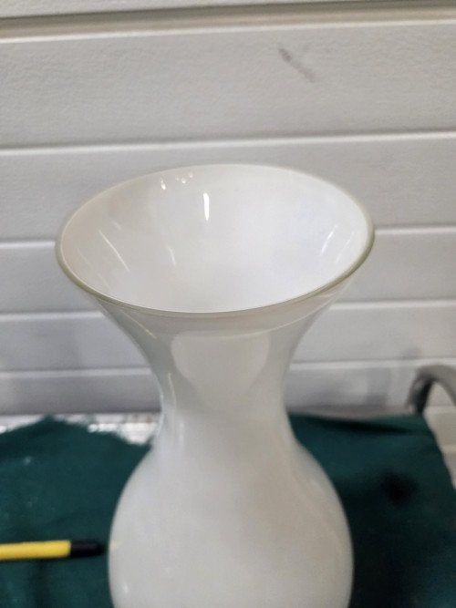 vaas wit glas, Antiek en Kunst, Ophalen of Verzenden