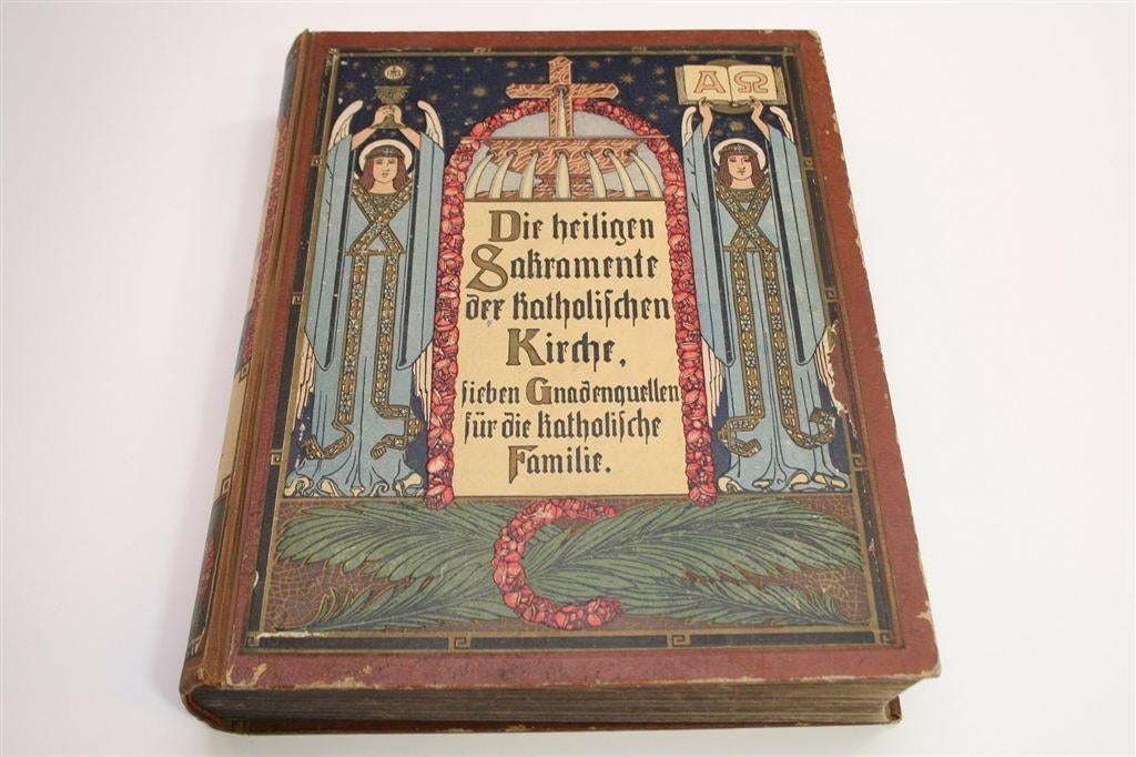 Antiek Katholiek Prachtwerk [1921] — Over de Sacramenten, Ophalen of Verzenden