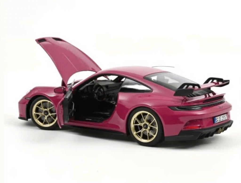 Porsche 911 GT3 RS w/Weissach paars '22 1/18 NOREV R. 187370, Ophalen of Verzenden, Nieuw, Auto, Norev