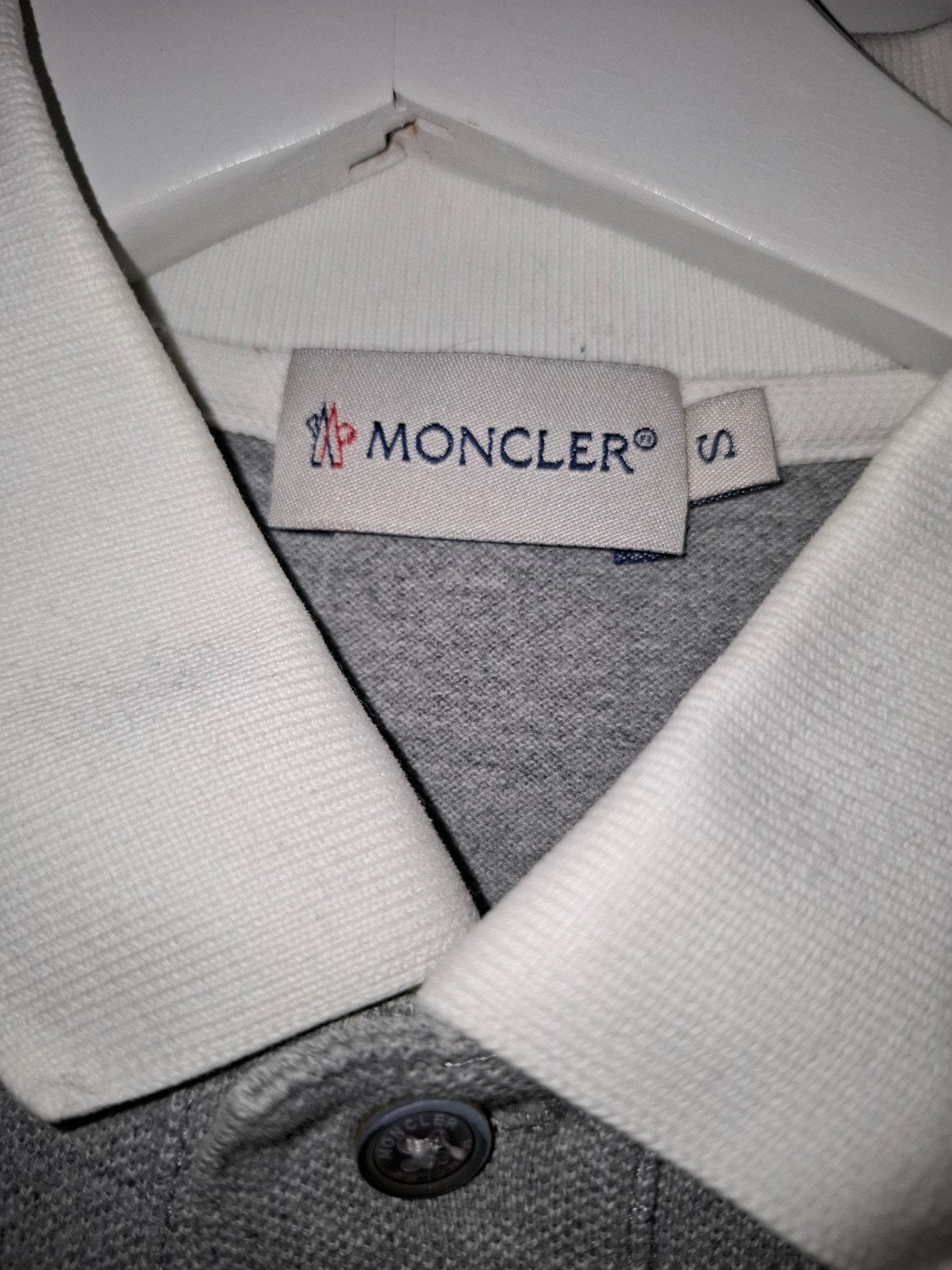 Moncler Polo Shirt Grijs Maat S, Kleding | Heren, Ophalen, Moncler, Grijs, Gedragen