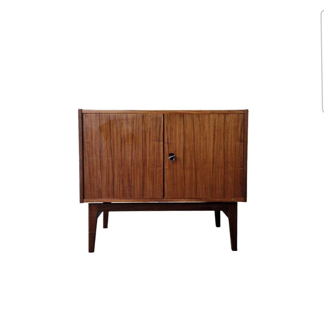 vintage dressoir audiomeubel platenspeler kastje vinyl kast, Ophalen of Verzenden, Huis en Inrichting
