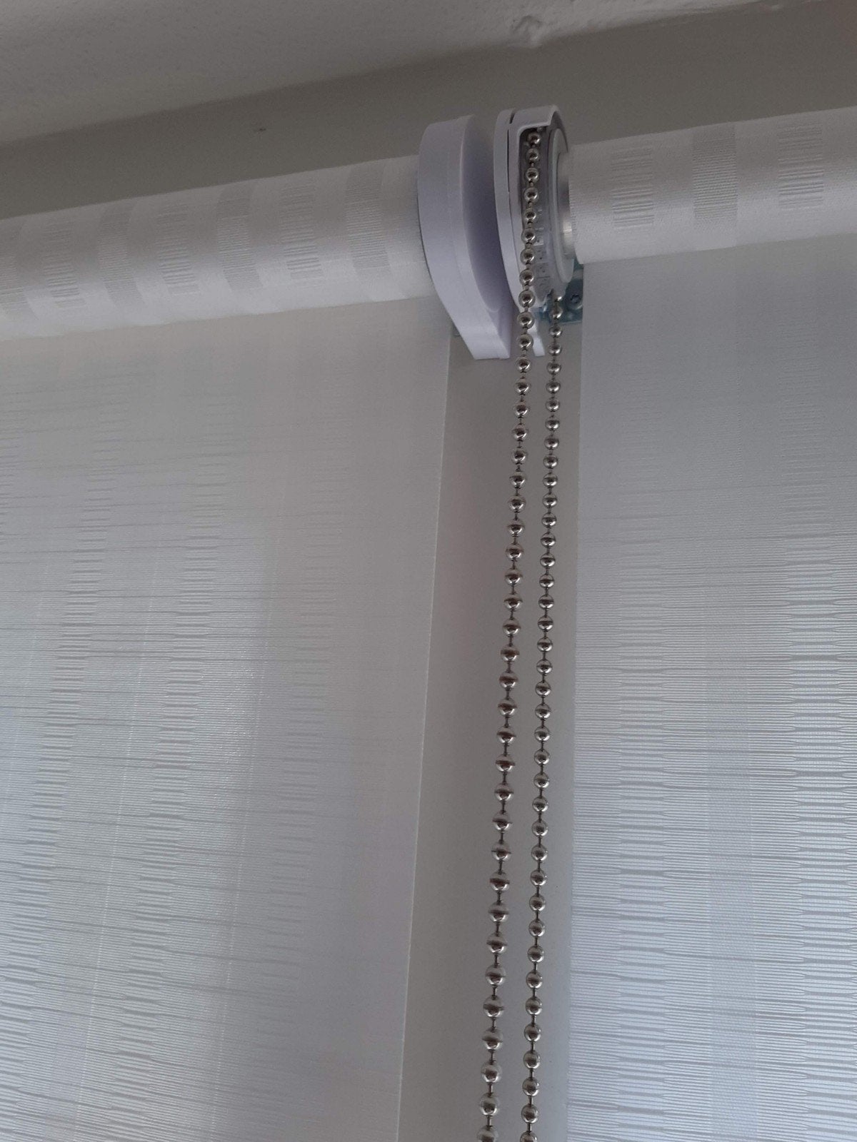Prachtige rolgordijnen offwhite zo goed als nieuw 6x, Wit, Ophalen of Verzenden, Rolgordijn, Lichtdoorlatend