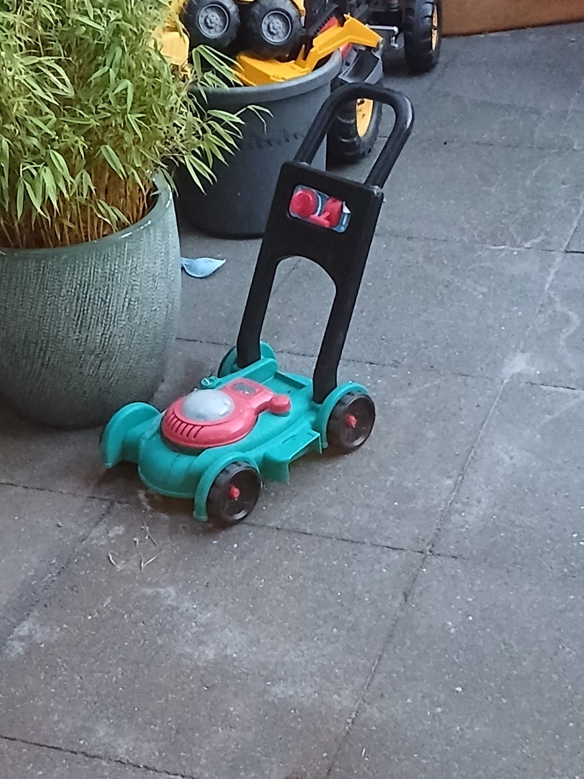 speelgoed grasmaaier, Ophalen, Gebruikt