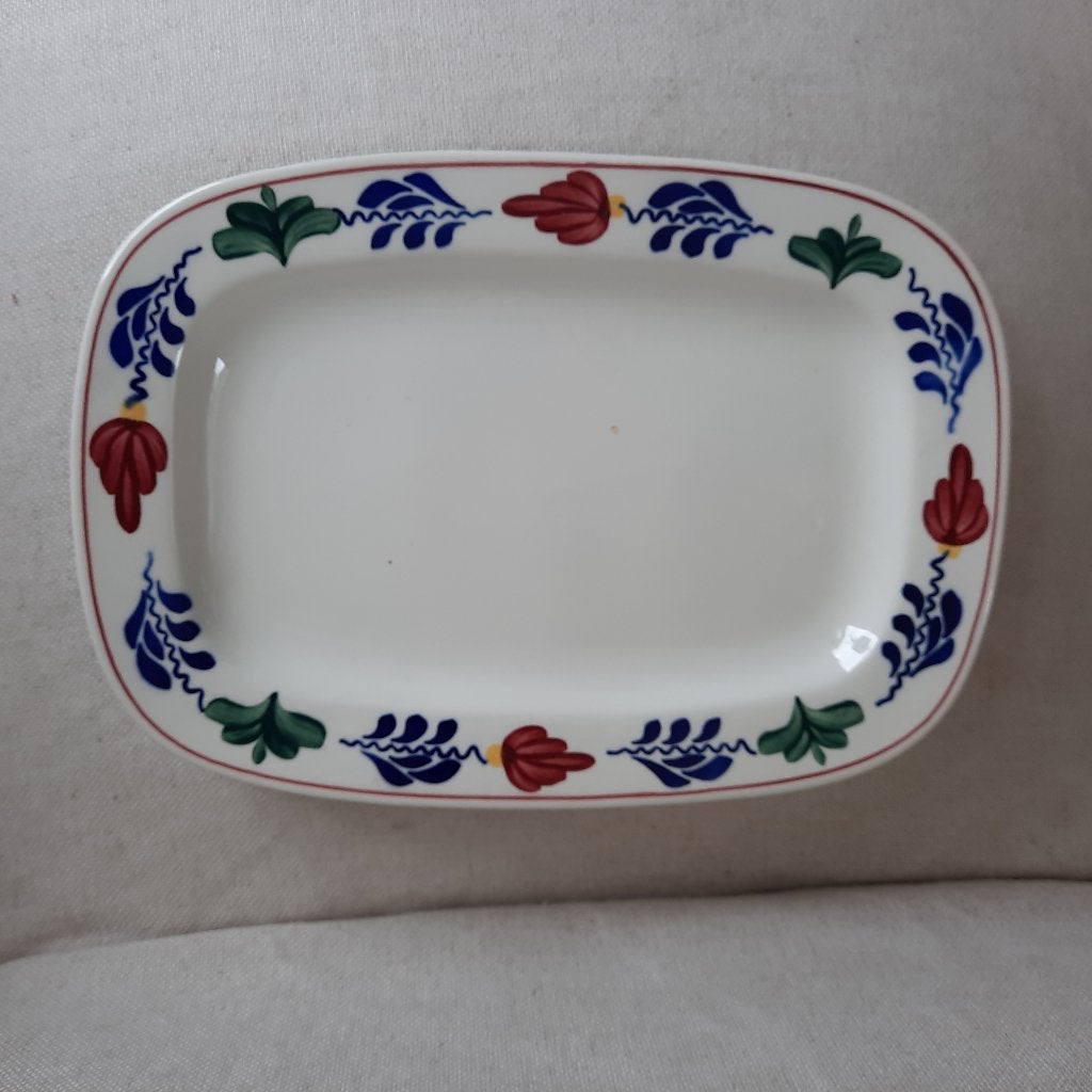 Royal Boch Boerenbont Schaal Rechthoek 25 x 18 cm - nieuw -, Nieuw, Ophalen of Verzenden, Schaal of Schalen, Royal Boch