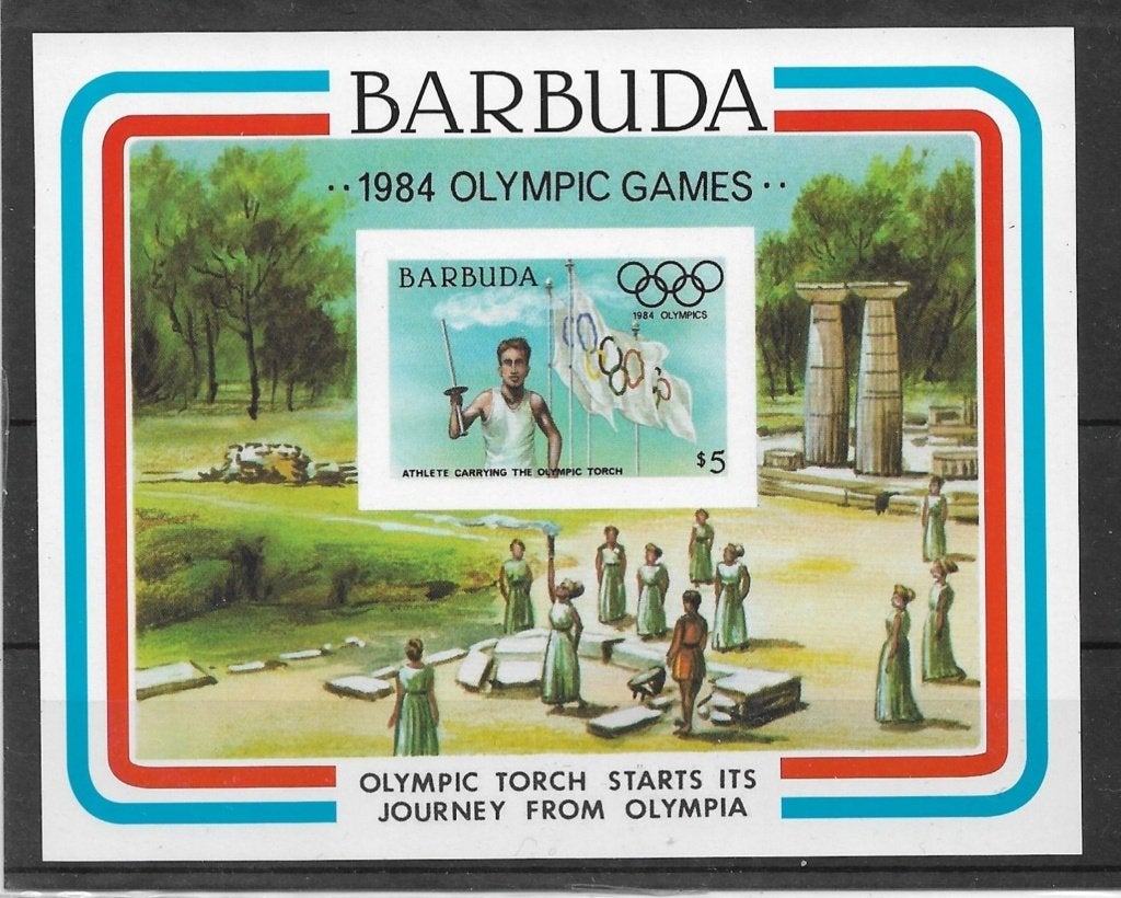 BARBUDA. Mi. Blok 85 Olympische Spelen 1984, Postzegels en Munten, Ophalen of Verzenden, Postfris, Midden-Amerika