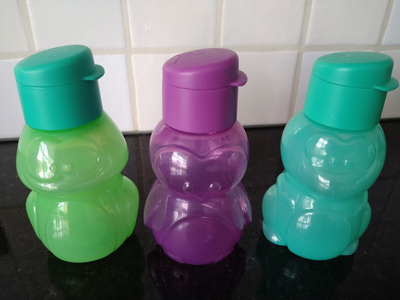 3 Tupperware ECOFLESJES per stuk €6, Ophalen of Verzenden, Zo goed als nieuw, Drinkfles, 350 ml