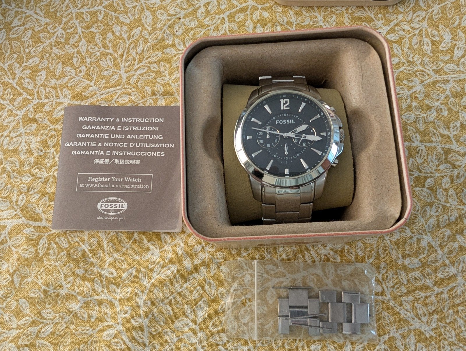 Fossil Herenhorloge FS-4532 - Zo goed als nieuw, Ophalen of Verzenden, Zo goed als nieuw, Staal, Overige merken