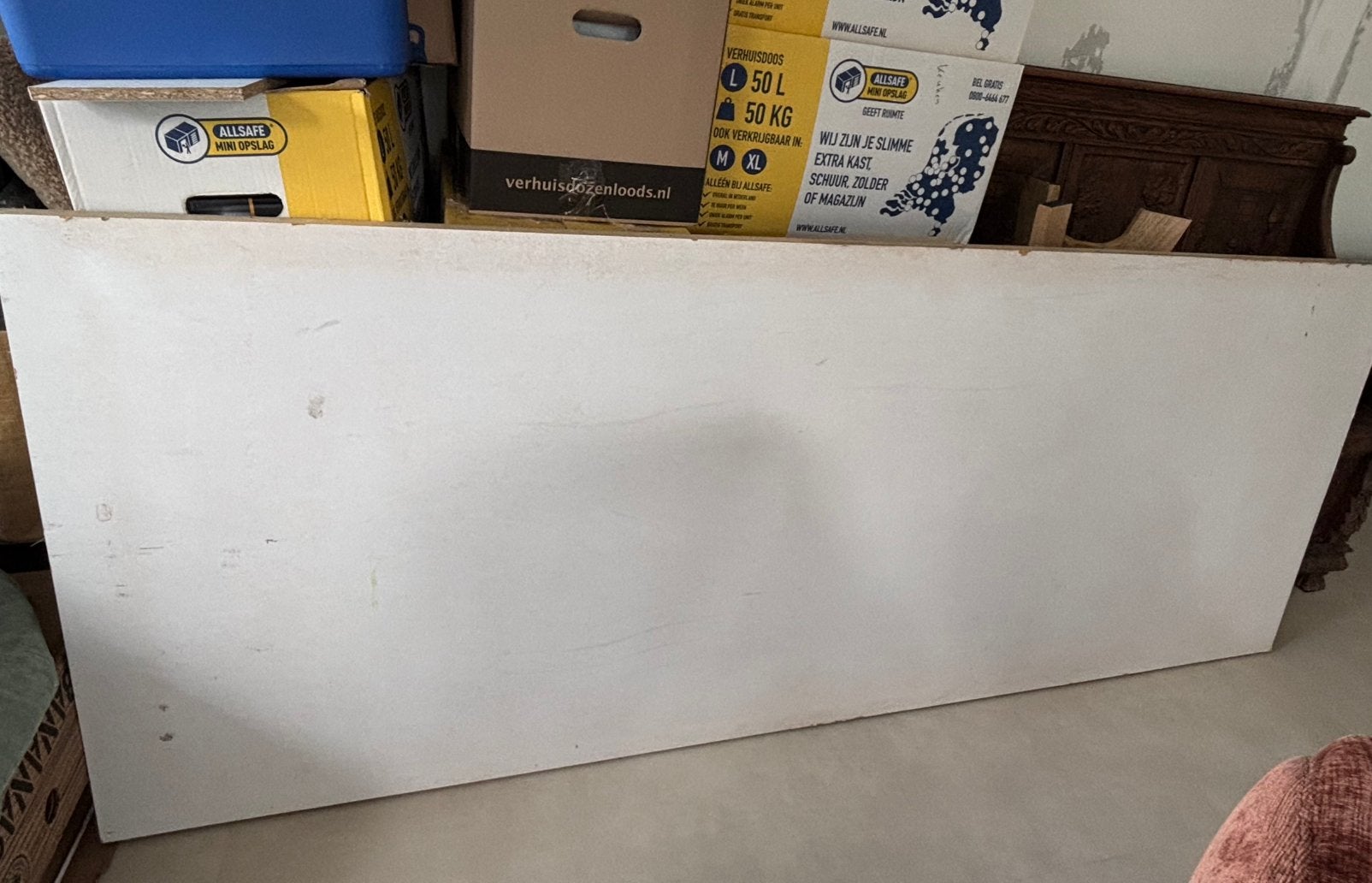 Brandwerende binnendeur onbewerkt zonder hang- sluitwerk, Ophalen, Gebruikt, 80 tot 100 cm, Binnendeur