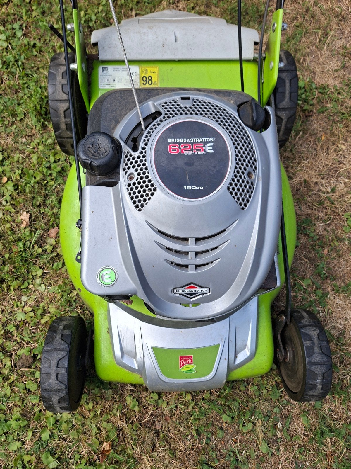 Voor kratje Grolsch...grasmaaier met Briggs & Stratton motor, Ophalen, Gebruikt, Benzine-grasmaaier, 50 cm of meer