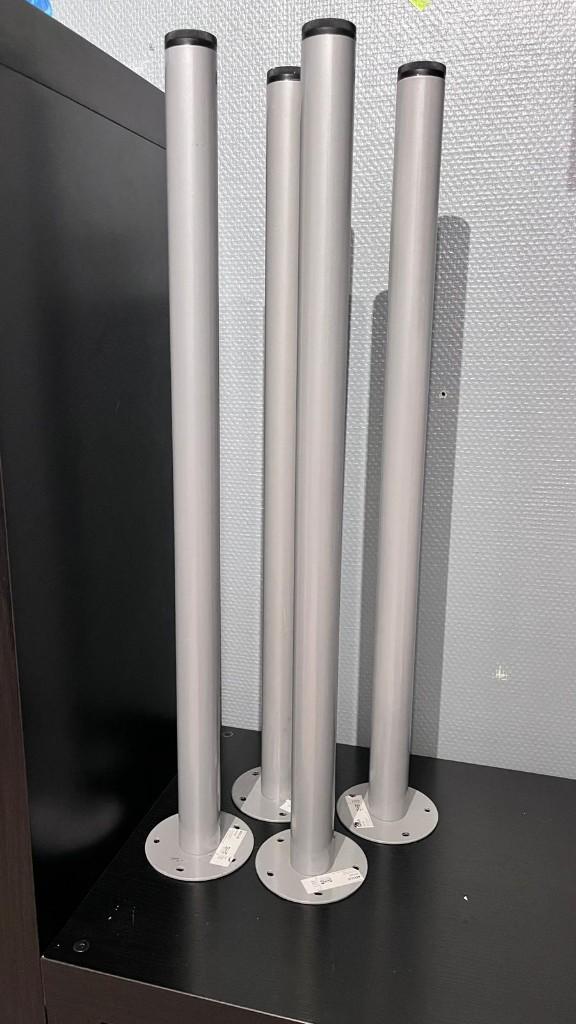 Ikea Adils light grijs tafelpoot 4 stuks, Huis en Inrichting, Tafelonderdelen, Tafelpoot, Minder dan 50 cm, 50 tot 100 cm, Rond