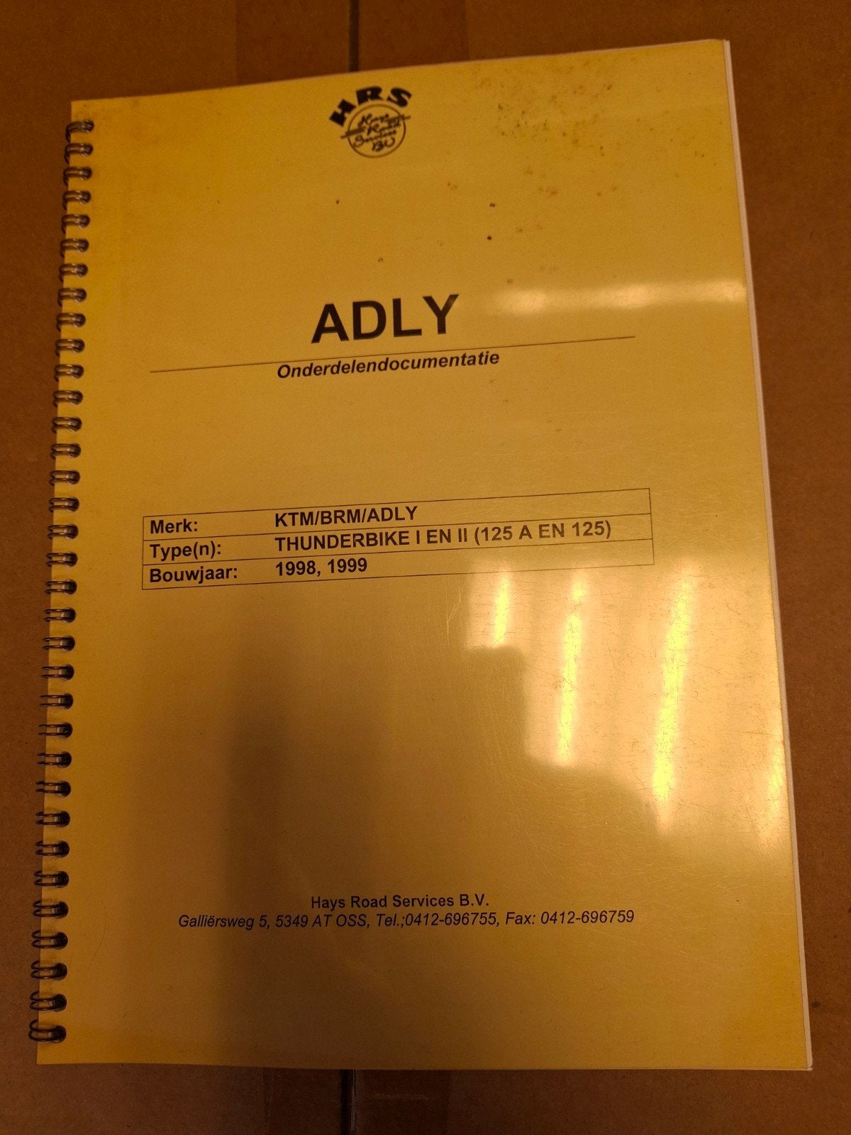 ADLY Thunderbike Onderdelendocumentatie (1998-1999), Ophalen of Verzenden