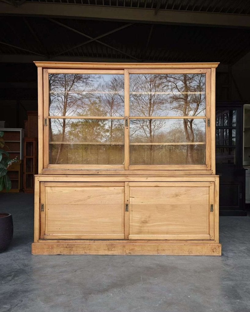 Teak Buffetkast | Ruime Vitrinekast | Winkelkast #5950, Antiek en Kunst, Ophalen of Verzenden