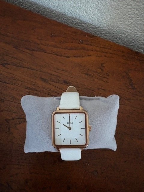 La Tetragone Cluse horloge rosé/wit, Overige merken, Leer, Staal, Polshorloge