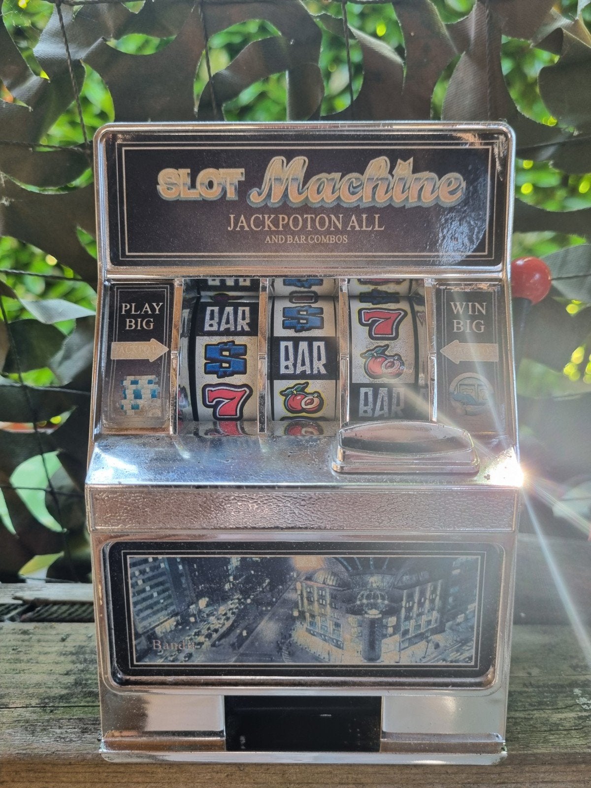 Mini Slot Machine Spaarpot - Decoratief en Functioneel, Overige munten, Ophalen, Gebruikt