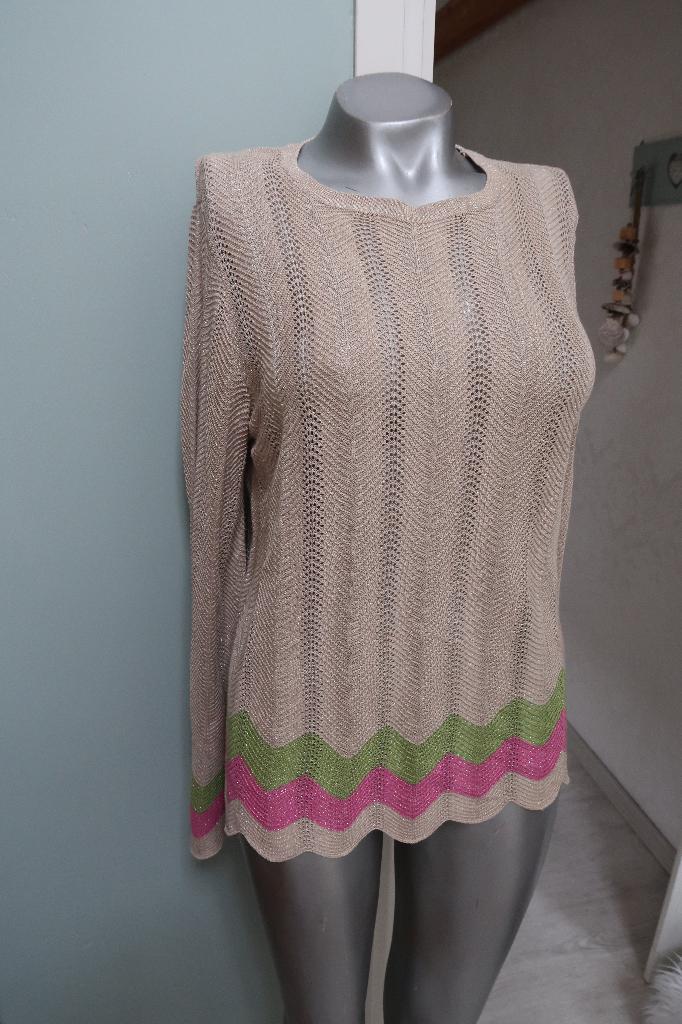 Fluresk prachtige trui viscose gouddraad mt 38, Maat 38/40 (M), Overige kleuren, Ophalen of Verzenden, Zo goed als nieuw
