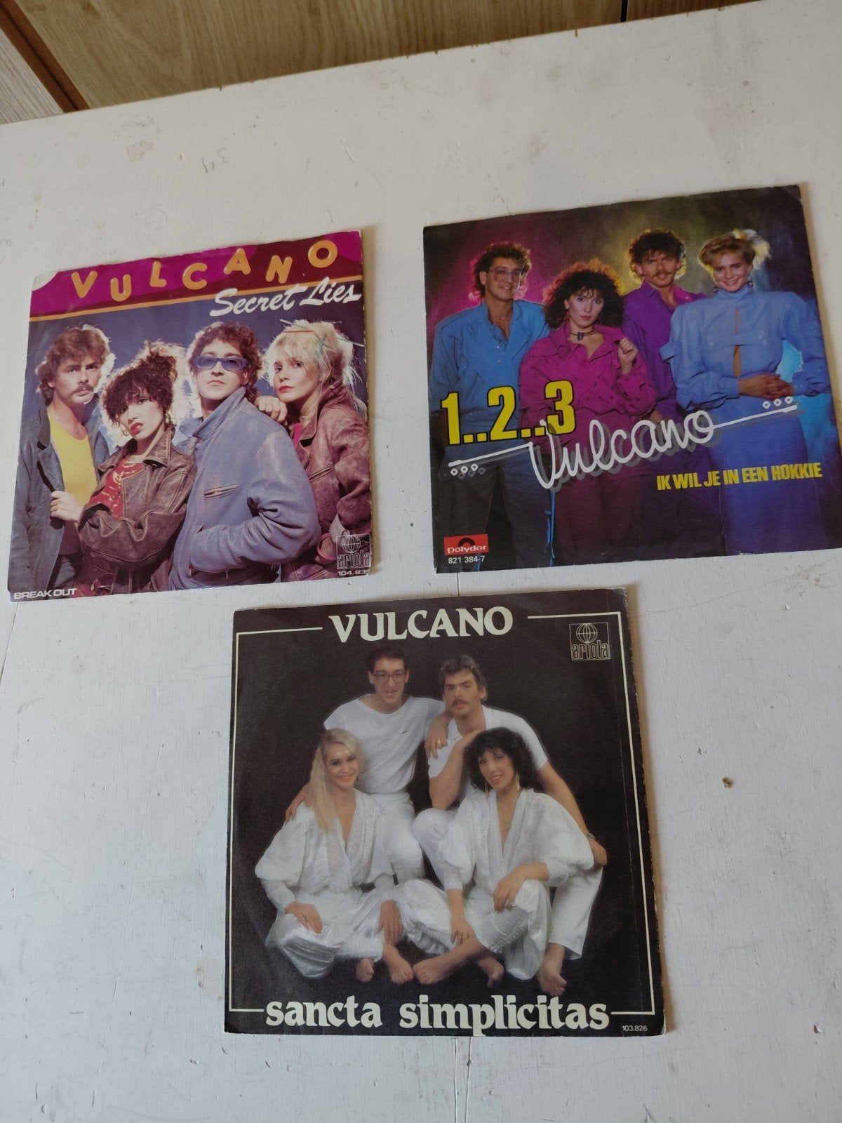 Vulcano singles 3 stuks, Gebruikt, 7 inch, Ophalen of Verzenden, Pop