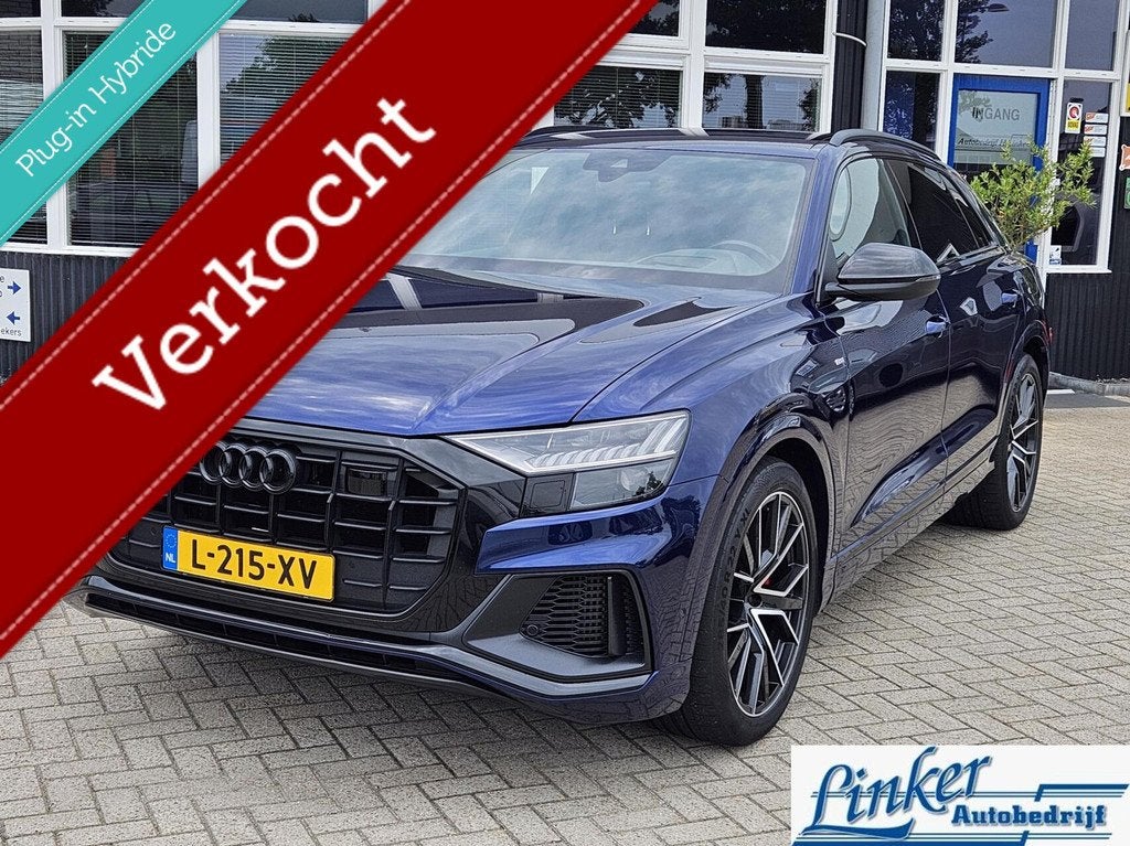 Audi Q8 55 TFSI e quattro Pro S Line 341PK B&O BTW TREKH LUC, Automaat, Gebruikt, 2995 cc, Met garantie (alle)