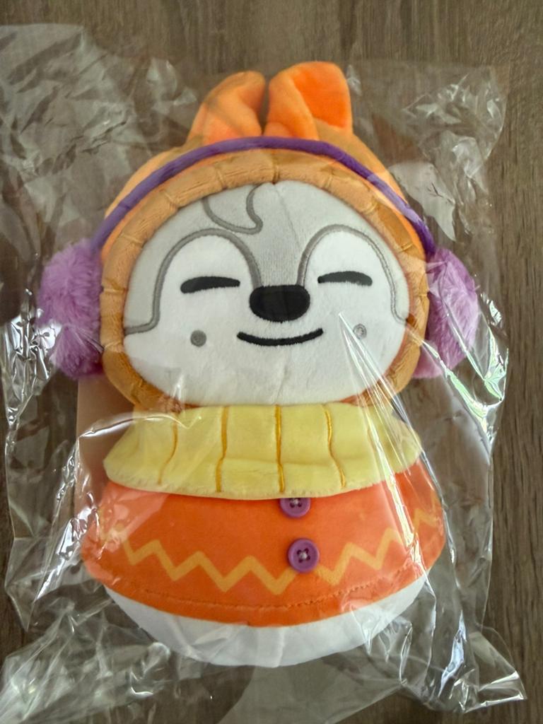 Zeldzaam Bang Chan Stray Kids Wolfchan Xmas popup shop plush, Ophalen of Verzenden, Nieuw, Overige typen