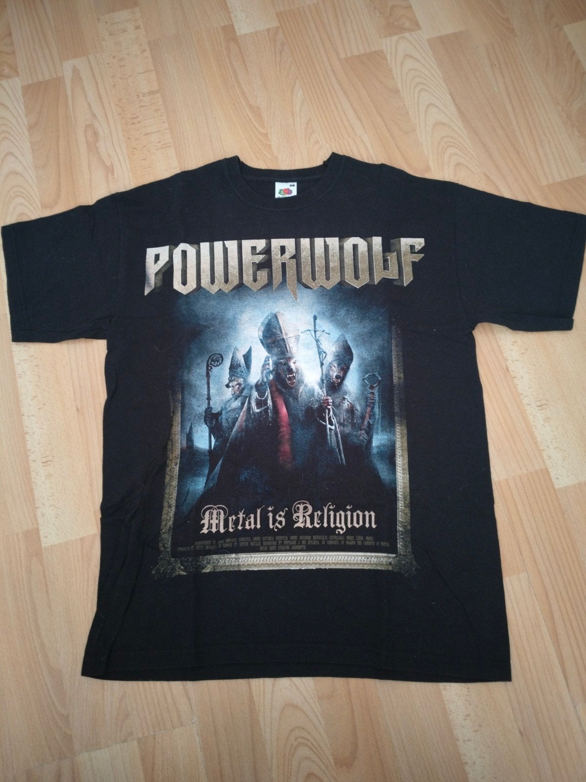 Powerwolf T-shirt "Metal is Religion" - Maat M, Powerwolf, Maat 48/50 (M), Zwart, Ophalen of Verzenden
