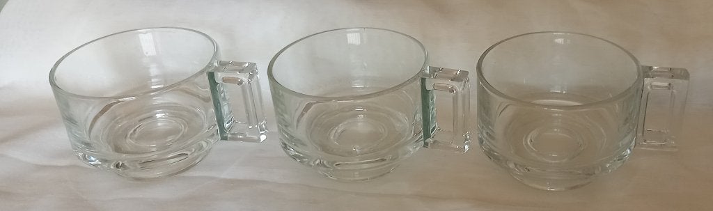 3 st. Joe Colombo, Arno, Italië  cappuccino kopje, Verzenden, Overige typen, Glas