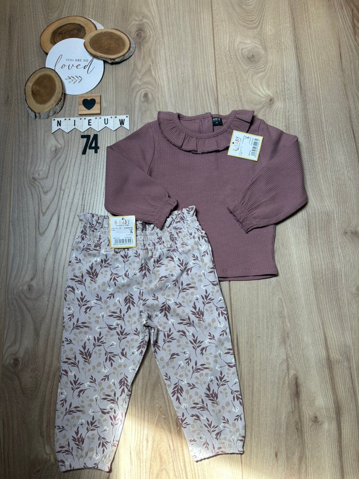 Baby meisje wibra setje broekje shirt maat 74, Kinderen en Baby's, Ophalen of Verzenden, Nieuw, Meisje, Setje