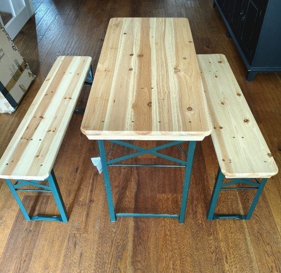 Inklapbare picknick tafel / biertafel Compact, Tuin en Terras, Picknicktafels, Nieuw, Rechthoekig, Hout, Inklapbaar, Ophalen