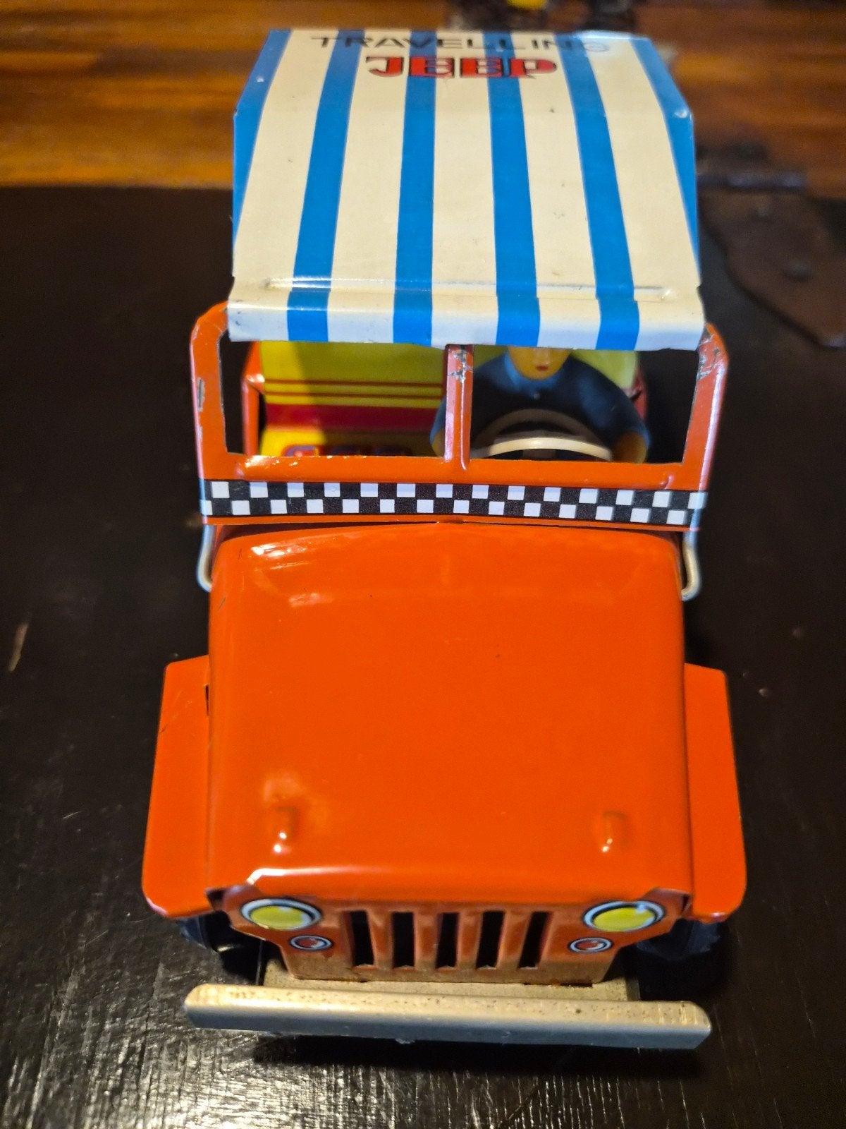 Vintage Blikken Speelgoed TravellingJeep -, Ophalen of Verzenden, Gebruikt