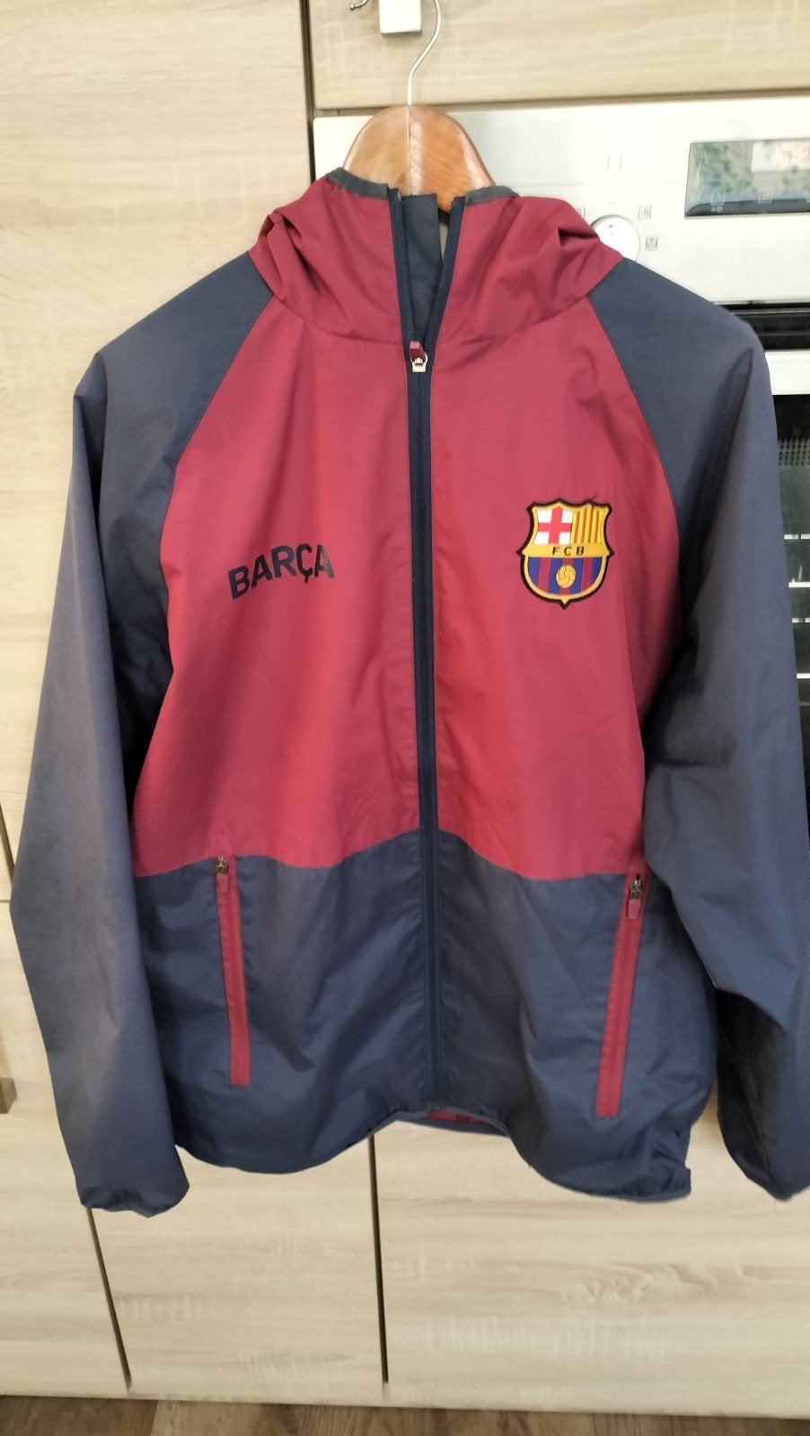 Barcelona jas, Ophalen, Maat 52/54 (L), Blauw, Zo goed als nieuw