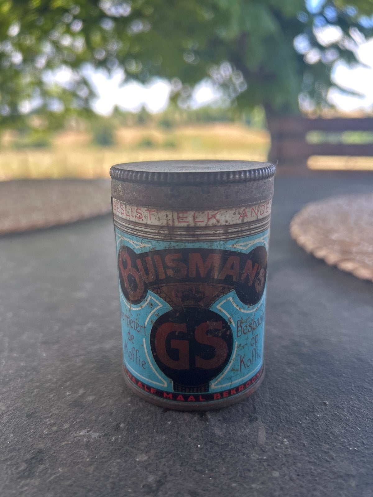 Vintage Buismans GS Koffiestroop Blikje - Zeldzaam, Ophalen of Verzenden
