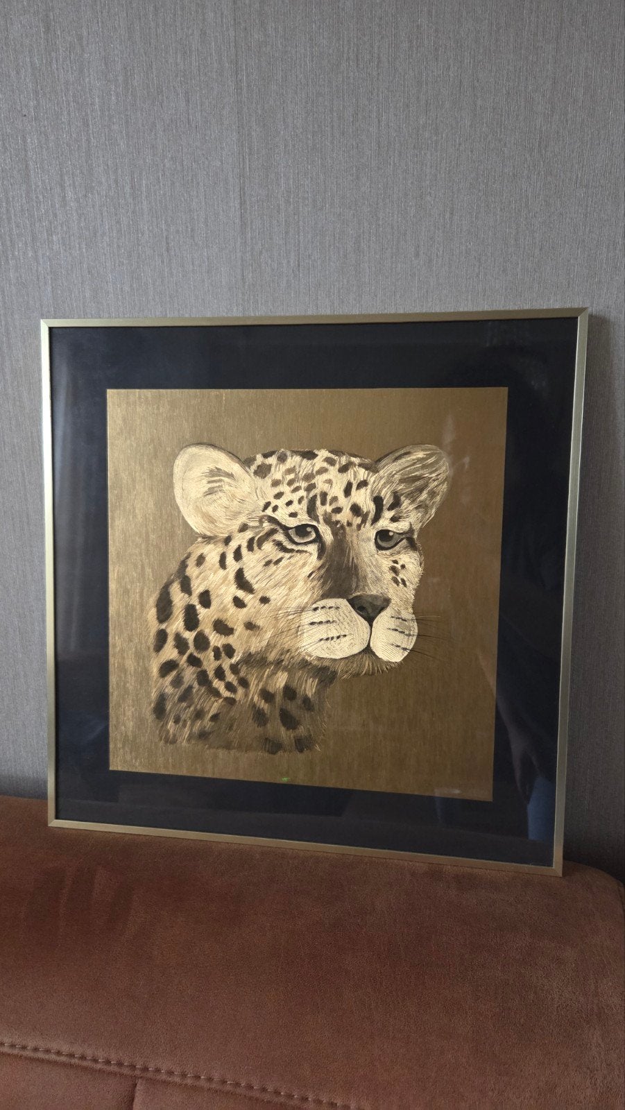 Vintage gravure luipaard, Ophalen of Verzenden