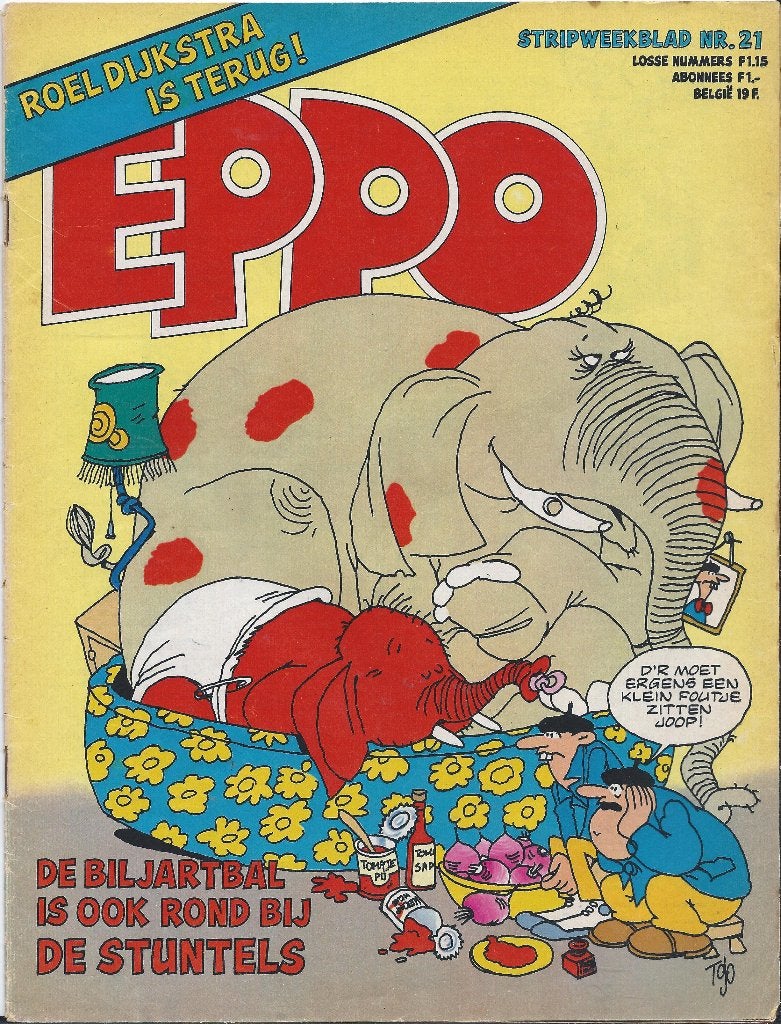 Eppo De Biljartbal is ook rond bij de stuntels nr 21., Boeken, Stripboeken, Eén stripboek, Ophalen of Verzenden, Gelezen