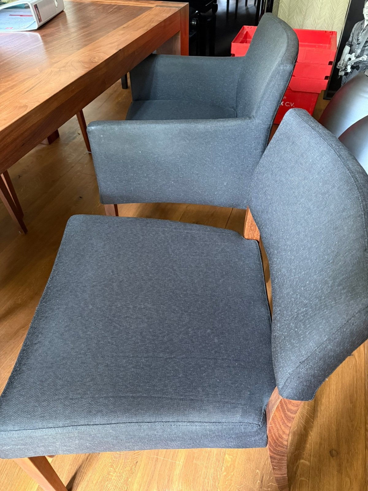 Stoelen, Ophalen, Gebruikt, Grijs, Stof