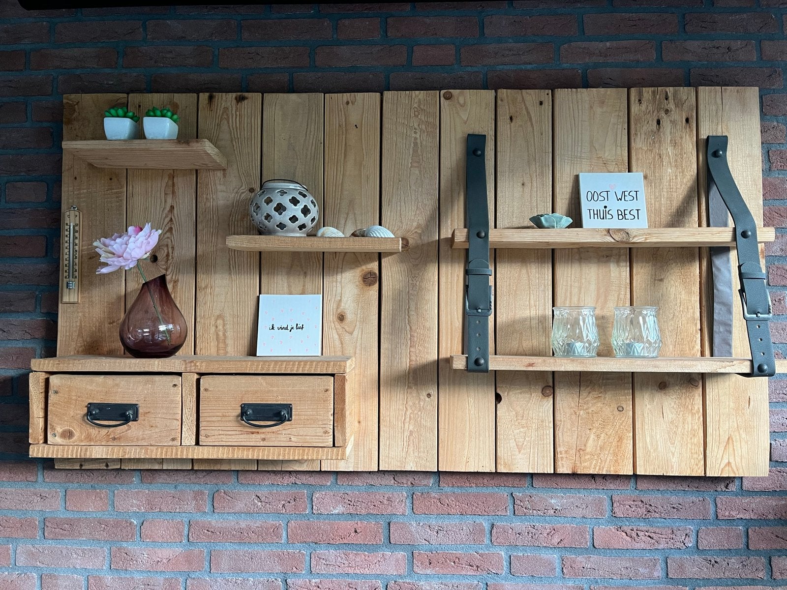 Houten wand bord, Ophalen, Gebruikt