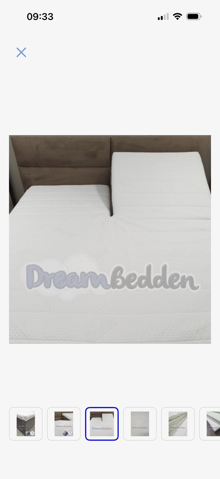 Splittopper 180x220, Ophalen, Wit, Tweepersoons, Zo goed als nieuw
